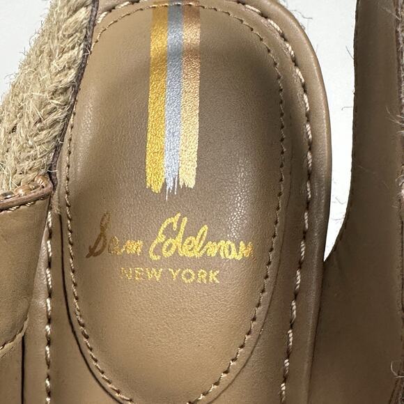Sam Edelman Vada Espadrille Weave Brown Wedge Platform Sandals Women's 8M New - Picture 8 of 12